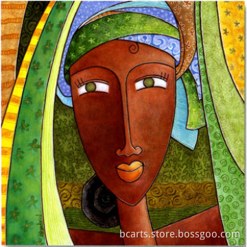 Factory Wholesale Good Quality Abstract African Woman Painting